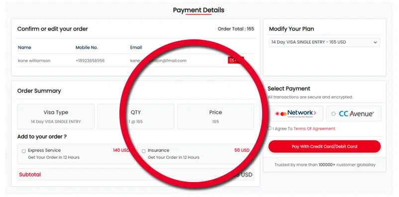 Step 4- Payment Details