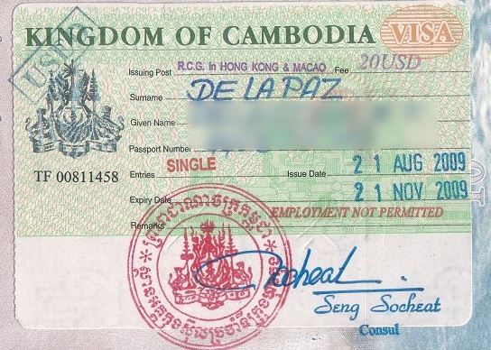 Các Loại Visa Đi Campuchia