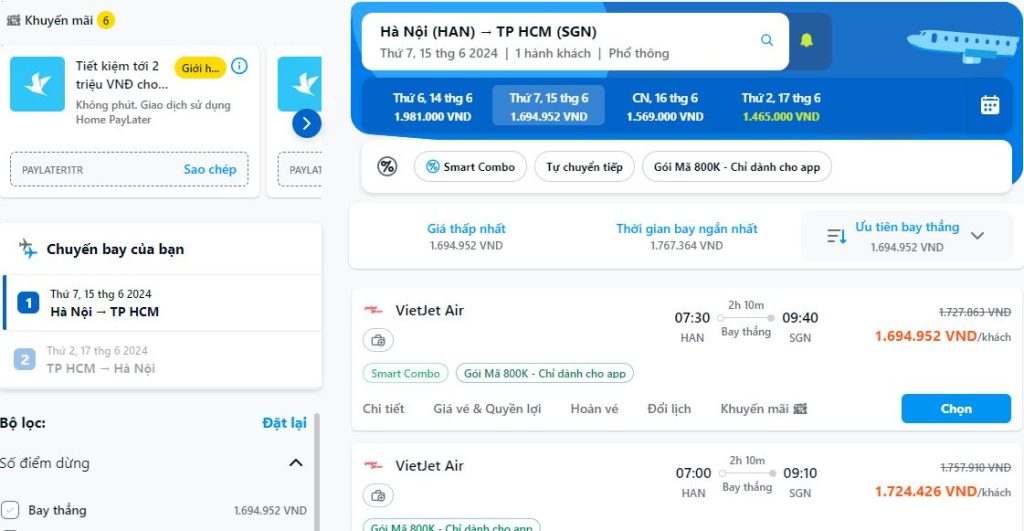 Đặt Vé Trên Traveloka