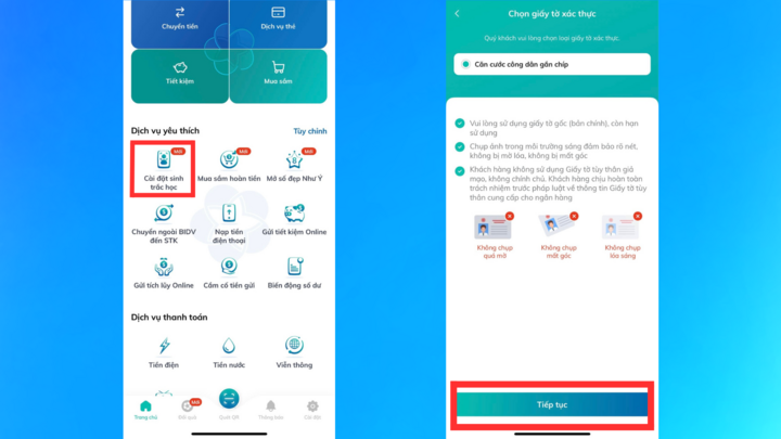 Bước 1: Cập Nhật App BIDV SmartBanking