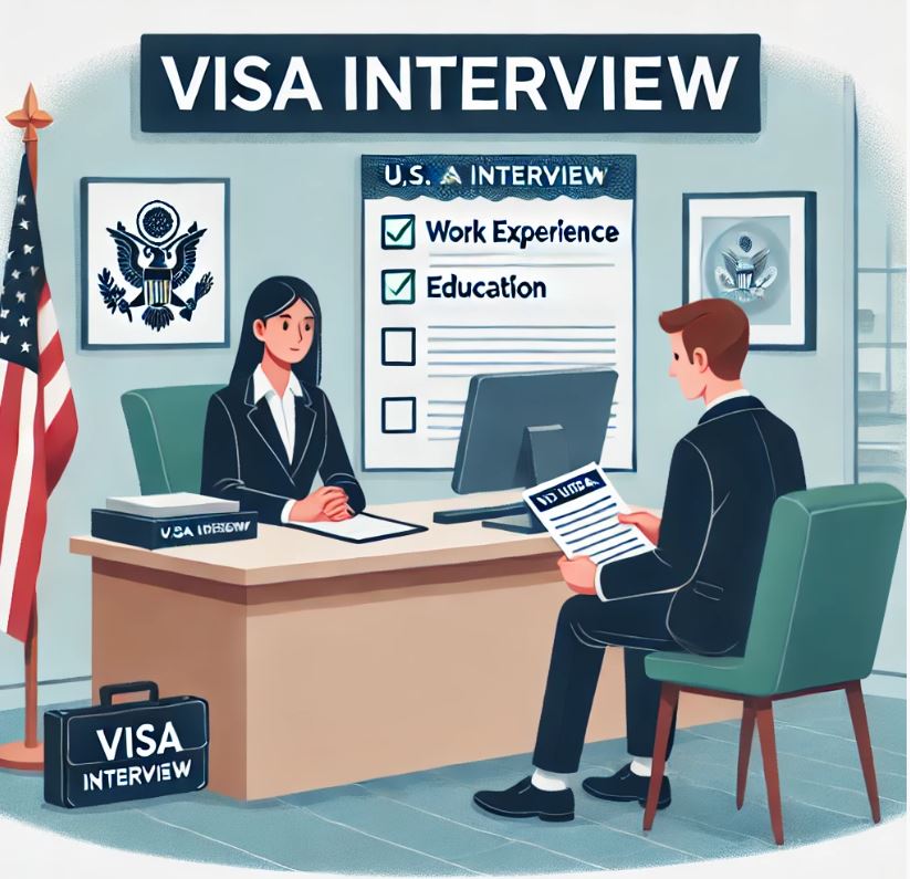 Trình bày về công việc và học vấn là phần không thể thiếu trong buổi phỏng vấn xin visa Mỹ