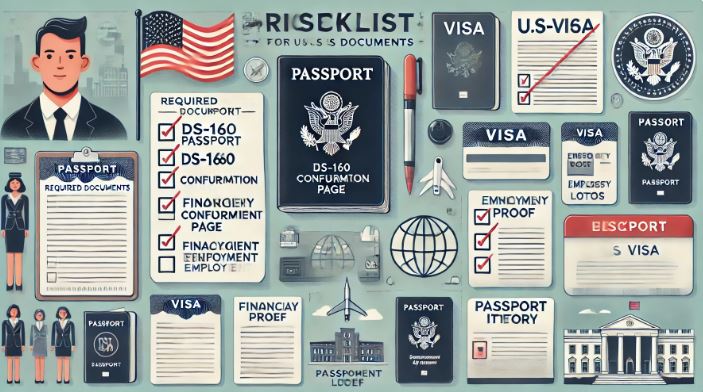 Danh sách các giấy tờ cần thiết để xin visa Mỹ