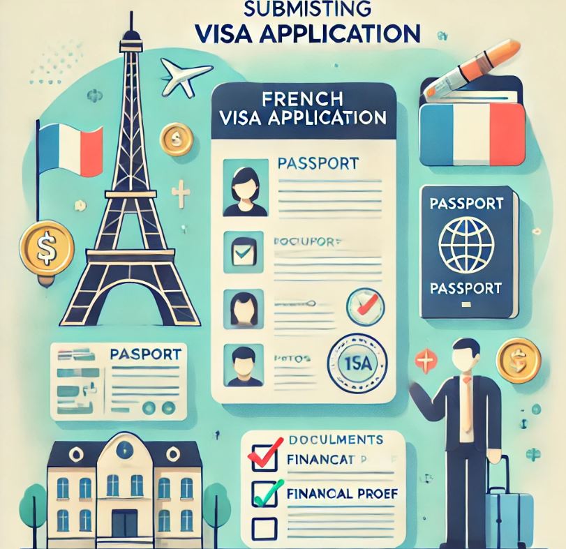 Nộp hồ sơ xin visa Pháp tại Đại sứ quán hoặc trung tâm tiếp nhận hồ sơ